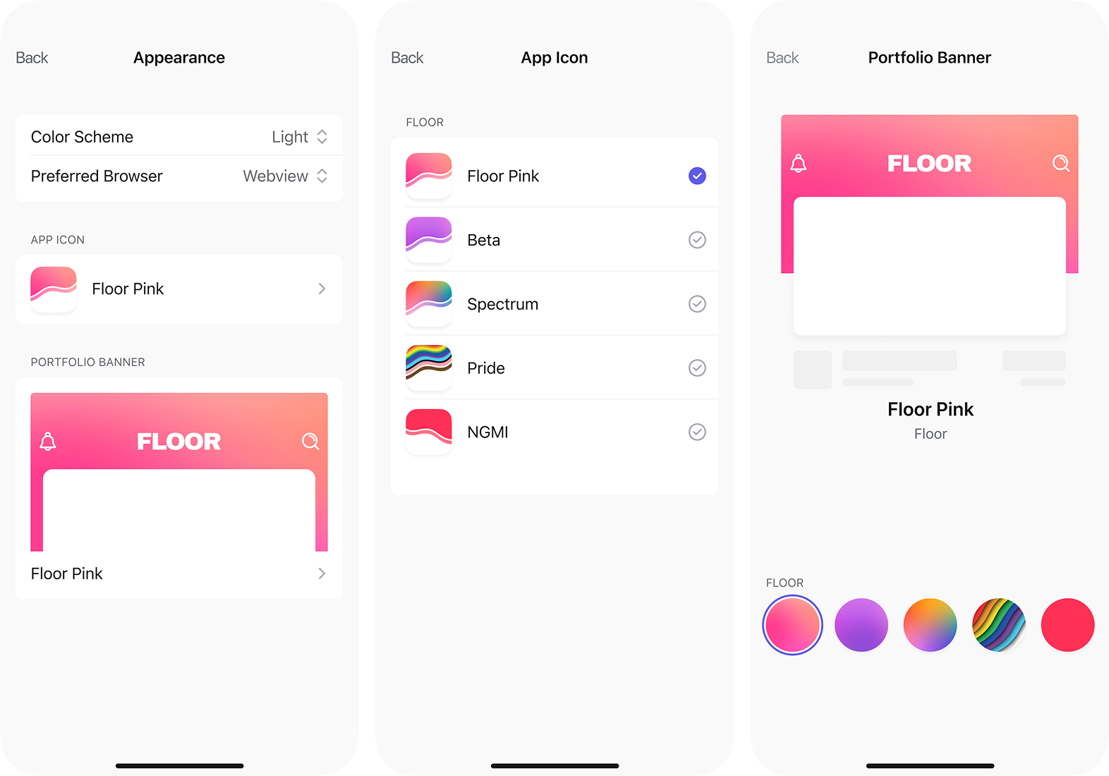 Simple customization with preset options