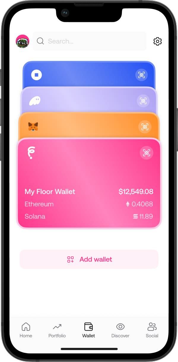 Alternate wallet layout exploration