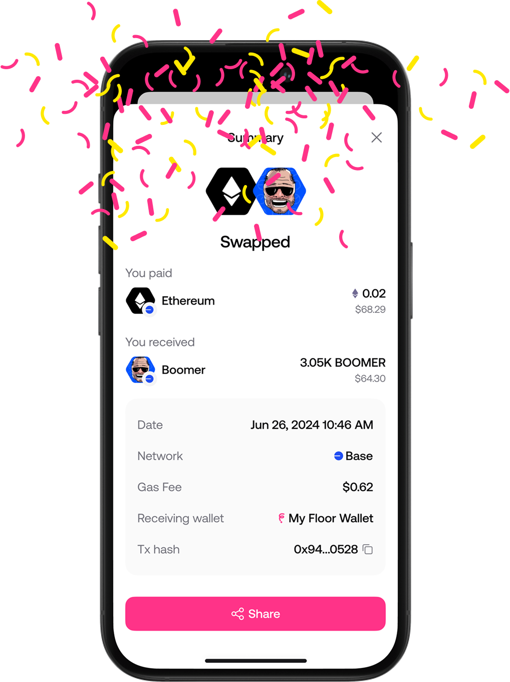 Is a successful action complete without confetti?