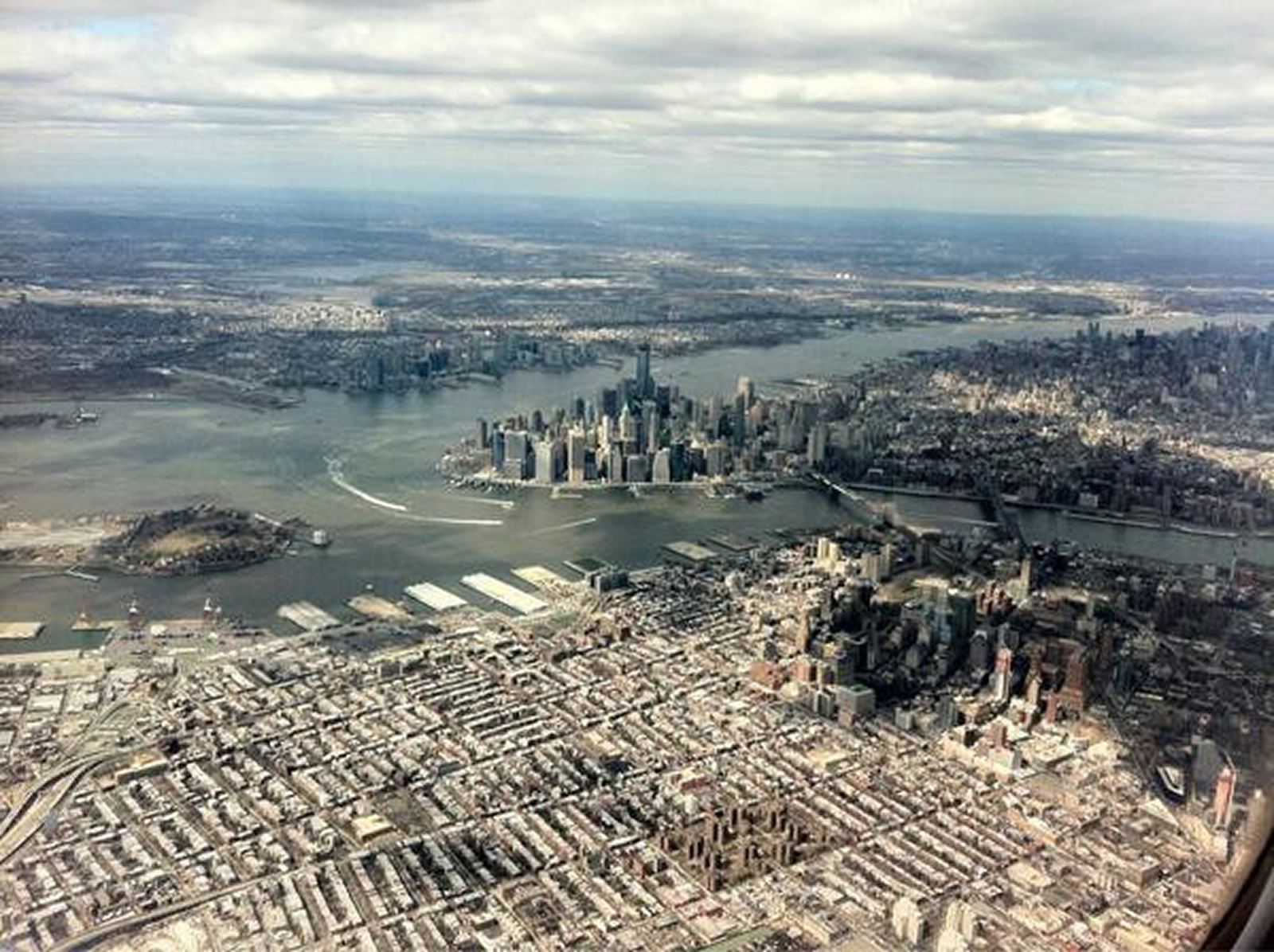 My first view of NYC from the plane